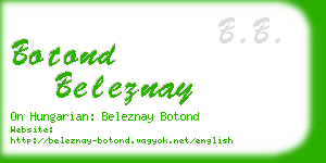 botond beleznay business card